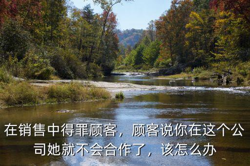 在銷售中得罪顧客，顧客說你在這個公司她就不會合作了，該怎么辦