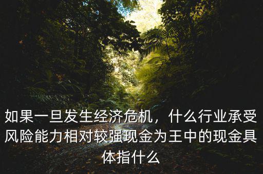如果一旦發(fā)生經(jīng)濟(jì)危機(jī)，什么行業(yè)承受風(fēng)險能力相對較強(qiáng)現(xiàn)金為王中的現(xiàn)金具體指什么