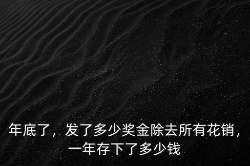 年底了，發(fā)了多少獎金除去所有花銷，一年存下了多少錢