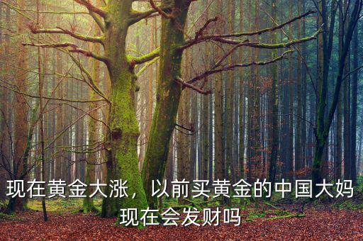 現(xiàn)在黃金大漲，以前買黃金的中國大媽現(xiàn)在會(huì)發(fā)財(cái)嗎