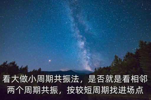 看大做小周期共振法，是否就是看相鄰兩個(gè)周期共振，按較短周期找進(jìn)場點(diǎn)