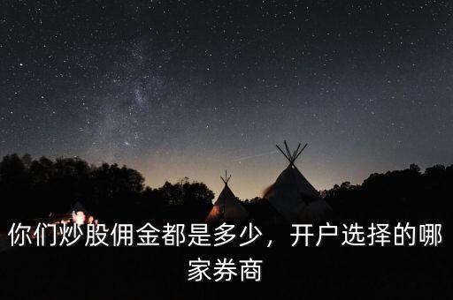 炒股傭金多少,你對(duì)炒股的傭金多少在乎嗎