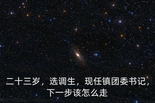 二十三歲，選調(diào)生，現(xiàn)任鎮(zhèn)團(tuán)委書記，下一步該怎么走
