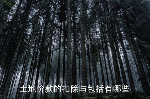 土地價(jià)款的扣除與包括有哪些