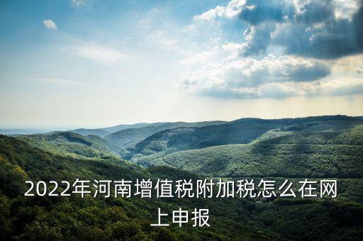附加稅在什么網(wǎng)站申報(bào)表，2022年河南增值稅附加稅怎么在網(wǎng)上申報(bào)