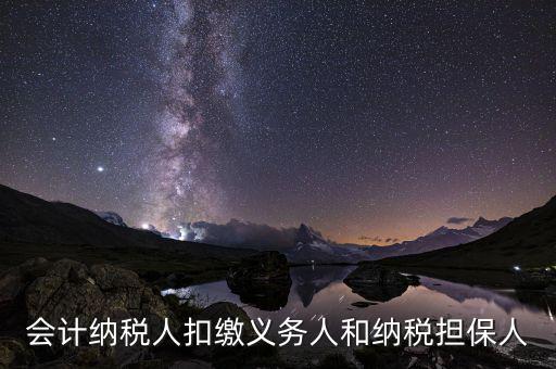 什么叫納稅擔(dān)保人，什么是納稅擔(dān)保