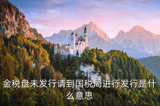 稅控發(fā)行是什么意思，金稅盤未發(fā)行請到國稅局進(jìn)行發(fā)行是什么意思