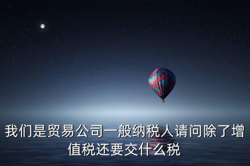 除了增值稅還有什么稅，一般納稅人每年除了交增值稅還有什么稅啊比例是多少啊