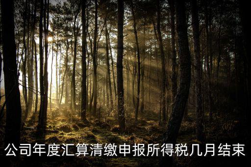公司年度匯算清繳申報所得稅幾月結束