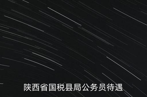 陜西省國(guó)稅縣局公務(wù)員待遇