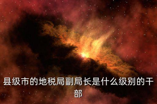區(qū)地稅局副局長什么，縣級市的地稅局副局長是什么級別的干部