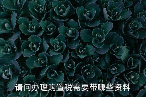 購(gòu)置稅辦理需要什么，購(gòu)買車輛購(gòu)置稅需要哪些手續(xù)