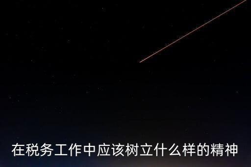樹立國(guó)稅人什么形象，在稅務(wù)工作中應(yīng)該樹立什么樣的精神
