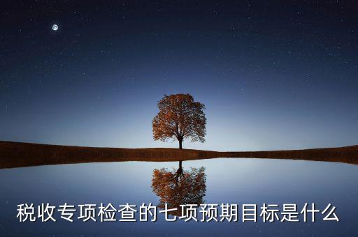 什么是稅收專項(xiàng)調(diào)查，稅收專項(xiàng)檢查的七項(xiàng)預(yù)期目標(biāo)是什么