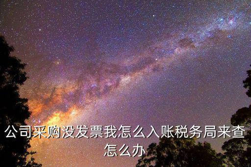 采購時沒有發(fā)票為什么不能入賬，公司采購沒發(fā)票我怎么入賬稅務(wù)局來查怎么辦