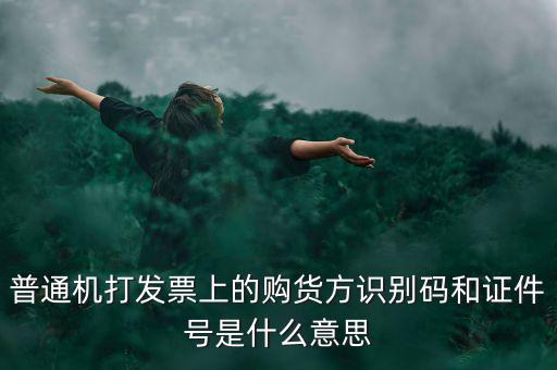 發(fā)票方識別號是什么，普通機打發(fā)票上的購貨方識別碼和證件號是什么意思