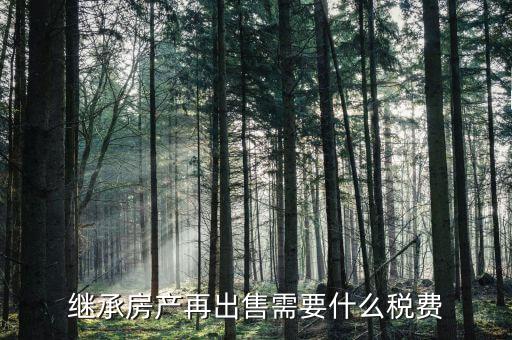 繼承房屋出售有什么稅，繼承房產(chǎn)再出售需要什么稅費(fèi)