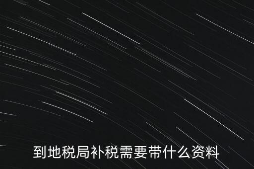 到地稅局補(bǔ)稅需要帶什么資料