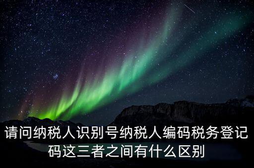 稅收編碼影響什么不同，納稅編碼和稅務(wù)登記號碼有什么不同