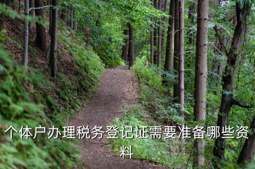 個體戶辦理稅務(wù)登記證需要準(zhǔn)備哪些資料