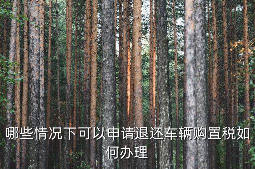 機(jī)動車退稅要什么資料，申請退還已繳的車輛購置稅應(yīng)提供哪些資料