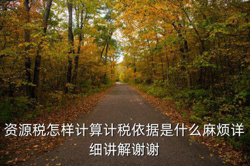 資源稅計(jì)稅依據(jù)是什么，資源稅怎樣計(jì)算計(jì)稅依據(jù)是什么麻煩詳細(xì)講解謝謝
