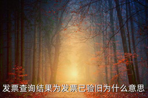 發(fā)票查詢驗舊日期是什么意思，發(fā)票查詢結果為發(fā)票已驗舊為什么意思