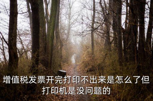 為什么打印發(fā)票打不出來，增值稅發(fā)票開完打印不出來是怎么了但打印機是沒問題的