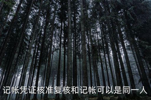 記帳憑證核準復核和記帳可以是同一人