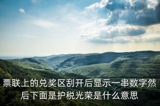 護稅光榮什么意思，為什么我的發(fā)票總是護稅光榮