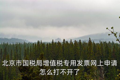 北京市國稅局增值稅專用發(fā)票網(wǎng)上申請?jiān)趺创虿婚_了