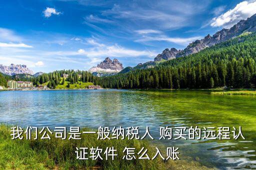 一般納稅人 網(wǎng)上認(rèn)證 認(rèn)定計入什么科目，我們公司是一般納稅人 購買的遠程認(rèn)證軟件 怎么入賬