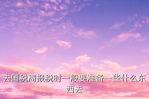 去國稅局申報(bào)需要帶什么，去地稅局和國稅局報(bào)稅需要帶哪些資料