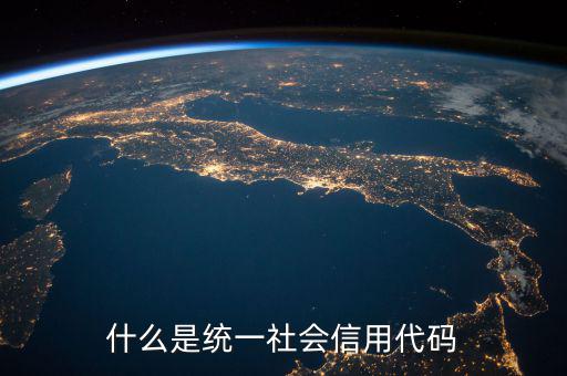 什么是統(tǒng)一社會(huì)信用代碼