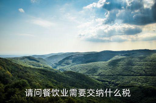 請(qǐng)問餐飲業(yè)需要交納什么稅