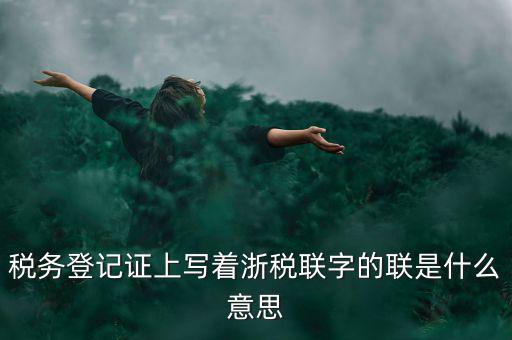稅務全國聯(lián)網(wǎng)是什么意思，稅務登記證上寫著浙稅聯(lián)字的聯(lián)是什么意思