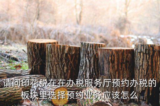 請(qǐng)問(wèn)印花稅在在辦稅服務(wù)廳預(yù)約辦稅的板塊里選擇預(yù)約業(yè)務(wù)應(yīng)該怎么
