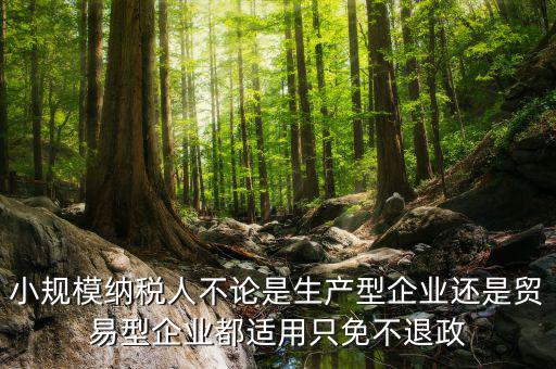 小規(guī)模納稅免征什么稅，小規(guī)模納稅人不論是生產(chǎn)型企業(yè)還是貿(mào)易型企業(yè)都適用只免不退政