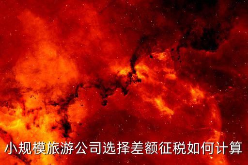 什么企業(yè)差額征稅，小規(guī)模旅游公司選擇差額征稅如何計算