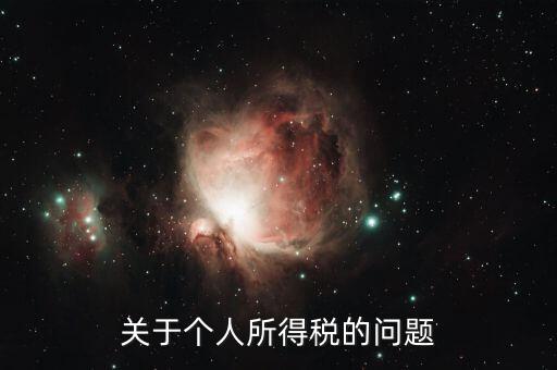 個人所得稅有什么問題，關于個人所得稅的問題