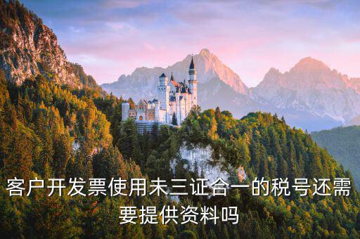 無證合一的稅號是什么，客戶開發(fā)票使用未三證合一的稅號還需要提供資料嗎
