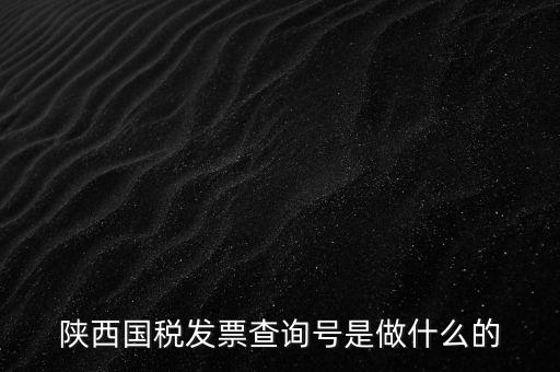 陜西國(guó)稅六個(gè)一是什么，陜西國(guó)稅發(fā)票查詢(xún)號(hào)是做什么的