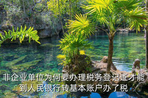 非企業(yè)單位為何要辦理稅務(wù)登記證才能到人民銀行轉(zhuǎn)基本賬戶(hù)辦了稅