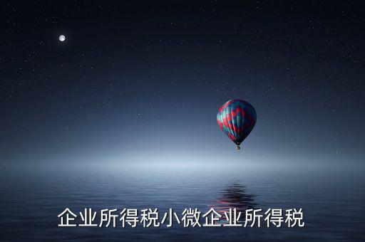 什么企業(yè)算小微企業(yè)所得稅，企業(yè)所得稅小微企業(yè)所得稅