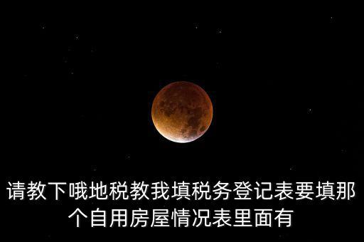 稅務(wù)上自用是什么意思，請教下哦地稅教我填稅務(wù)登記表要填那個(gè)自用房屋情況表里面有