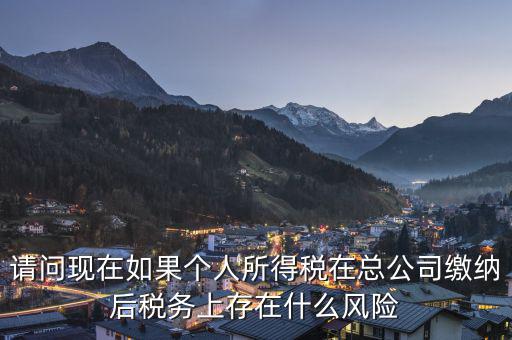 個人所得稅有什么風險，個人所得稅繳納風險有哪些