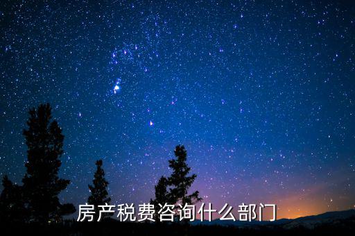 房產(chǎn)稅費(fèi)咨詢(xún)什么部門(mén)