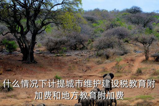 什么情況下免交地方教育稅附加，什么情況下計提城市維護建設稅教育附加費和地方教育附加費