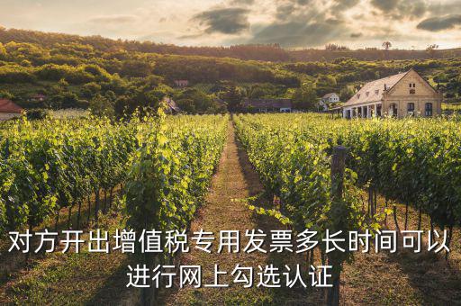 對(duì)方開(kāi)出增值稅專用發(fā)票多長(zhǎng)時(shí)間可以進(jìn)行網(wǎng)上勾選認(rèn)證