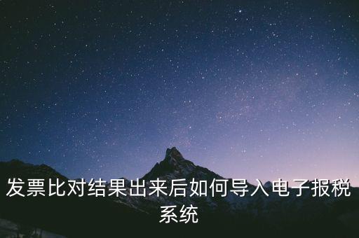 發(fā)票比對(duì)結(jié)果出來后如何導(dǎo)入電子報(bào)稅系統(tǒng)